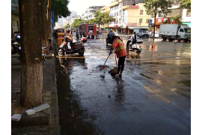 广西龙圩街道清扫